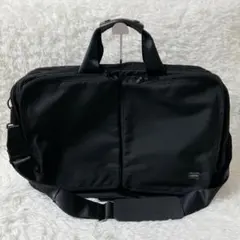 【美品】ポーター ビジネスバッグ アインス 二層 2way ブラック 大容量