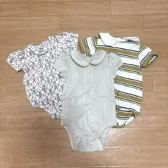 80サイズ　ロンパース　3枚セット