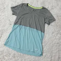 【c4390】✨美品✨Nike DRI-FIT Tシャツ 半袖　グレー　ブルー