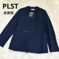 【PLST】新品未使用　ネイビー ダブルブレスト テーラードジャケット Lサイズ