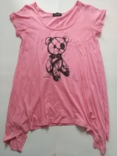 PEACE NOW ピースナウ Tシャツ カットソー くま ピンクのサムネイル