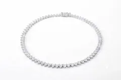 テニスネックレス 43cm CZ ジルコニア シルバー 高見えスワロフスキー