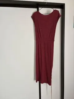 EGOIST バーガンディ ノースリーブ ロングワンピース