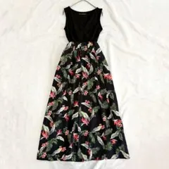 ゴージ ロングワンピース カシュクール マキシ ノースリーブ リゾート 黒 Mのサムネイル