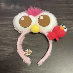 【USJ限定】モッピー エルモ ぬいぐるみカチューシャ セサミストリート ピンク