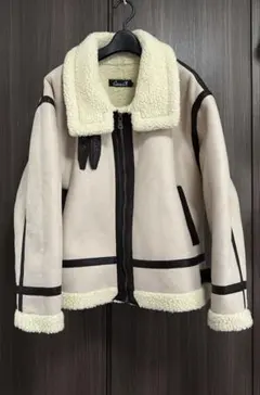 フェイクムートン裏ボアジップアップ長袖ジャケット