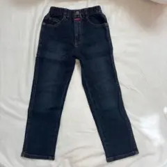 NILD CLUB ダークブルー ストレートデニムパンツ 110cm