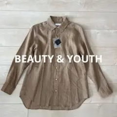 BEAUTY & YOUTH ブラウン長袖シャツ