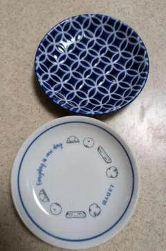 たち吉小皿（木曽路、バケット粗品）2枚セット