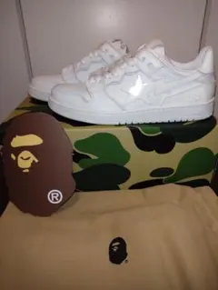 ■新品未使用■BAPE BAPE SK8 STA ベイプスタ ホワイト レザーのサムネイル