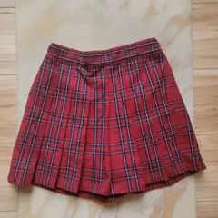UNIQLO 赤 チェック柄 スコート 120