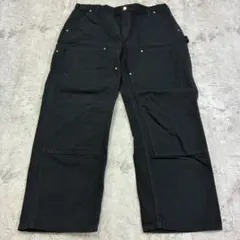 USA製　Carhartt　ダブルニーペインターパンツ　W39　ブラック　古着のサムネイル