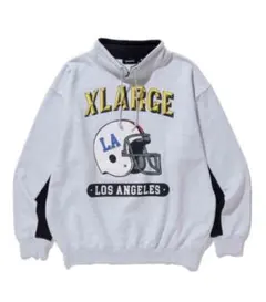 XLARGE LAヘルメットハーフジップスウェット