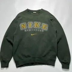 90s ナイキ 銀タグ カナダ製 スウェットM オリーブグリーン ○7809