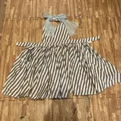 マールマール ストライプ キッズサイズ　エプロン 100-110cm