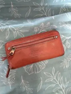 Dakota、ブラウンレザー長財布 ファスナー付き