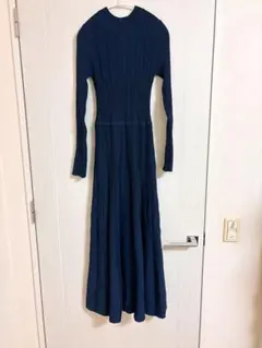 ワンピース ネイビー ロングワンピース