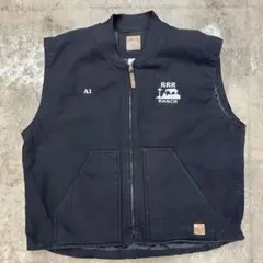 古着 90-00年代 BERNE ダック地 ワークベスト ブラックXXL