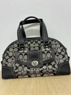 COACH コーチ トートバッグ シグネチャー　F13977 ターンロック ⭐ 【美品】COACH 13977 シグネチャー ターンロックバッグ y2k - メルカリ