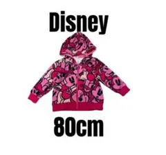 【Disney ディズニー】パーカージャケット　裏起毛　ミニーデイジー　80