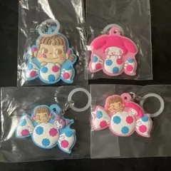 サンリオ ×ペコちゃん　ぷっくりめじるしアクセサリー　ガチャ　マイメロ　クロミ