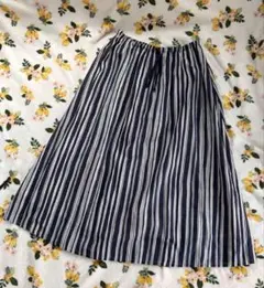 縞柄のロングスカート　Samansa Mos2