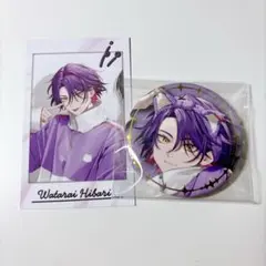 にじさんじ 渡会雲雀 VOLTACTION 猫耳 缶バッジ 金縁 2点 パジャマ