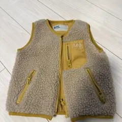 Lee フリースベスト ベージュ/イエロー　リバーシブル