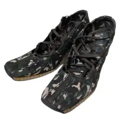 極美品 NO NAME style 迷彩 ウェッジソール レースアップ 24cm