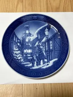 ロイヤルコペンハーゲン イヤープレート 1921年 美品 街角の古い家