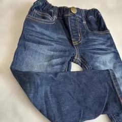 moujonjonキッズ デニムパンツ90cmウエストゴム ジーンズ男の子女の子