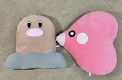 ポケットモンスターぬいぐるみクッションディグダ&ラブカス　プライズ