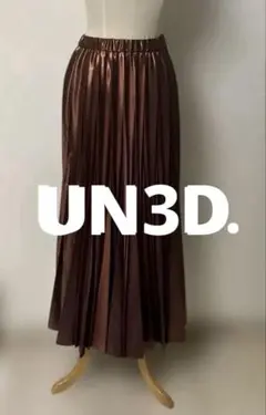 新品タグ付きUN3D. オリガミプリーツスカート オレンジ / 38のサムネイル