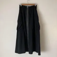 シュガースプーン　ミリタリーカーゴフレアスカート　フリーサイズ　ブラックのサムネイル