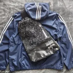 ​00s SALOMON スリングバッグ メッシュ テック クモの巣柄 y2k