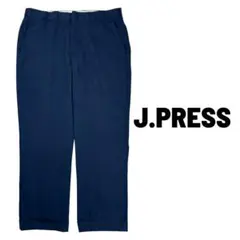 J.PRESS トラウザーズ ネイビー ダブル仕上げ 薄手 チノパン スラックスのサムネイル