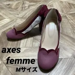 未使用級！アクシーズファムaxes femme 花柄　パンプス　リボン　M 23