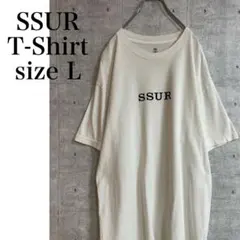 SSUR Tシャツ ホワイト　プリント サイズL シンプル ロゴ.のサムネイル