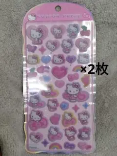 コットンパフィーシール レオパードキティ2枚セット