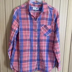 オールドネイビー　チェックシャツ　ピンク