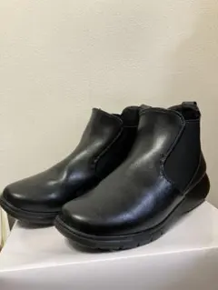 ラックラック空飛ぶ洗えるストレッチサイドゴアブーツ　Mブラック