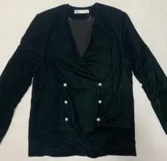 ZARA ベルベット ダブルボタンジャケットのサムネイル