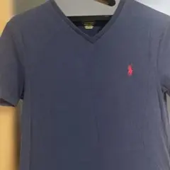 POLO RALPH LAUREN Vネック Tシャツ ネイビー S