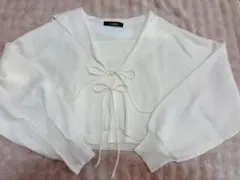 ダブルクローゼット／ニットカーディガン・キャミセット／セーラー襟／リボン