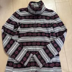 UNIQLOユニクロ☆フリースジャケット 雪の結晶模様 ハイネック