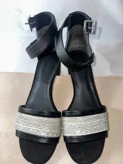 VINCE. サンダル アンクルストラップ ブラック 23.5cm (20)