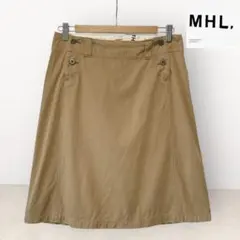 MHL. マーガレットハウエル　膝丈スカート　ベージュ　Ⅱサイズ