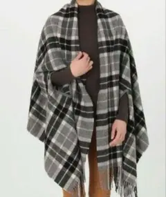 未使用 無印良品 ウール 大判ストール 手通しケープストール