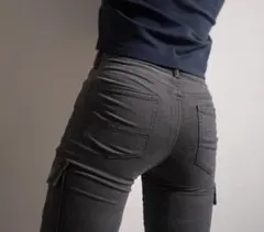 AMERICAN EAGLE グレー カーゴパンツ スキニー デニム ジーンズ