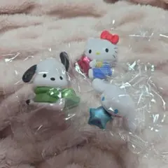 サンリオキャラクターズ　きらめきバルーンフィギュア　キティ　ポチャッコ　シナモン